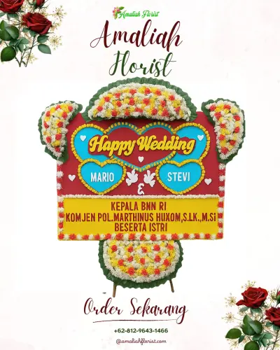 Karangan Papan Bunga Pernikahan di Cipete Utara